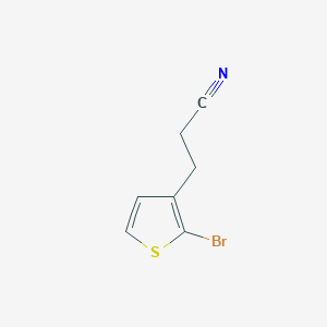 molecular formula C7H6BrNS B8610852 3-(2-bromothiophen-3-yl)propanenitrile 