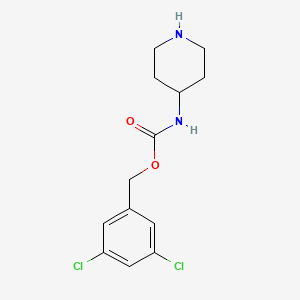 molecular formula C13H16Cl2N2O2 B8610860 3,5-Dichlorobenzyl piperidin-4-ylcarbamate 