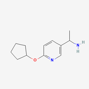 1-[6-(Cyclopentyloxy)pyridin-3-yl]ethanamine