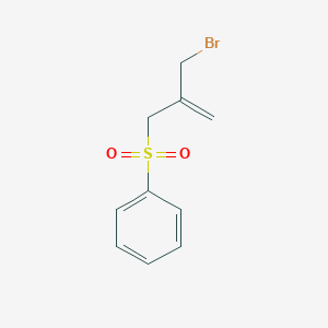 molecular formula C10H11BrO2S B8610917 Benzene, [[2-(bromomethyl)-2-propenyl]sulfonyl]- CAS No. 129800-98-2