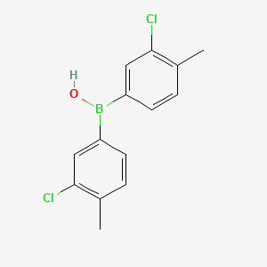 molecular formula C14H13BCl2O B8610967 Borinic acid, bis(3-chloro-4-methylphenyl)- CAS No. 515157-47-8