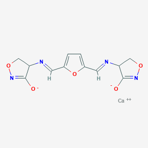 molecular formula C24H26CaN8O10 B008611 3-Isoxazolidinone, 4,4'-(2,5-furylenebis(methyleneimino))-, calcium salt, tetrahydrate CAS No. 101670-76-2