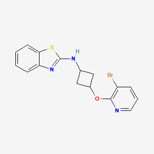 molecular formula C16H14BrN3OS B8611116 N-(3-(3-bromopyridin-2-yloxy)cyclobutyl)benzo[d]thiazol-2-amine 