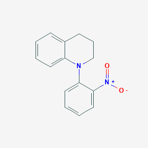 molecular formula C15H14N2O2 B8611270 1-(2-Nitrophenyl)-1,2,3,4-tetrahydroquinoline CAS No. 112631-28-4
