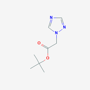 molecular formula C8H13N3O2 B8611304 tert-Butyl 2-(1H-1,2,4-triazol-1-yl)acetate 