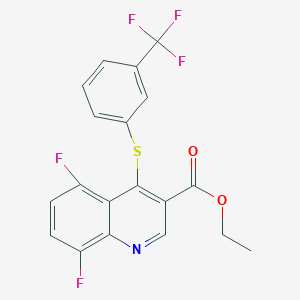 3-Ethoxycarbonyl-5,8-difluoro-4-(3-trifluoromethylphenylmercapto)quinoline