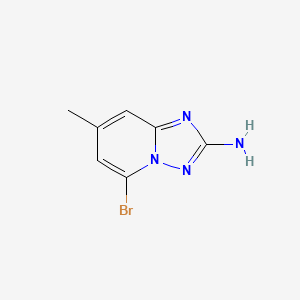 molecular formula C7H7BrN4 B8611628 5-Bromo-7-methyl-[1,2,4]triazolo[1,5-a]pyridin-2-amine 
