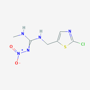 molecular formula C6H8ClN5O2S B8611692 N'-[(2-chloro-1,3-thiazol-5-yl)methyl]-N-methyl-N''-nitroguanidine 