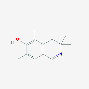 molecular formula C13H17NO B8611722 3,3,5,7-Tetramethyl-3,4-dihydroisoquinolin-6-ol CAS No. 184906-26-1