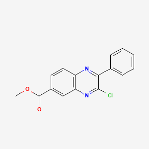 molecular formula C16H11ClN2O2 B8611756 Methyl 3-chloro-2-phenylquinoxaline-6-carboxylate 