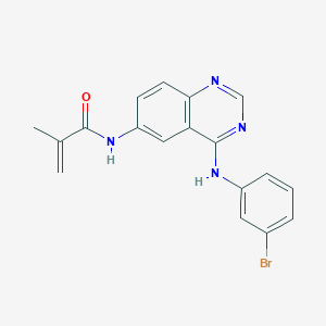 N-[4-[(3-bromophenyl)amino]quinazolin-6-yl]-2-methylacrylamide