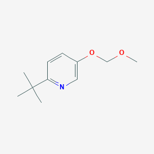 molecular formula C11H17NO2 B8611775 2-tert-Butyl-5-methoxymethoxy-pyridine 