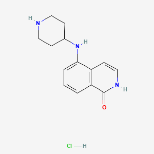 molecular formula C14H18ClN3O B8611787 4-(1-Hydroxy-5-isoquinolyl)aminopiperidine hydrochloride CAS No. 651308-02-0