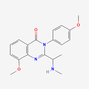 molecular formula C19H21N3O3 B8611800 8-methoxy-3-(4-methoxyphenyl)-2-(1-methylaminoethyl)-3H-quinazolin-4-one 