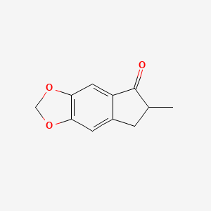 molecular formula C11H10O3 B8611909 6-Methyl-6,7-dihydro-indeno[5,6-d][1,3]dioxol-5-one 