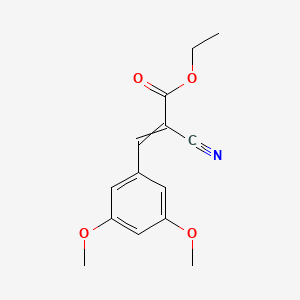 molecular formula C14H15NO4 B8611917 3-(3,5-Dimethoxyphenyl)-2-cyano-acrylic acid ethyl ester 