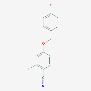 molecular formula C14H9F2NO B8611920 2-Fluoro-4-(4-fluoro-benzyloxy)-benzonitrile 