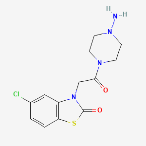 3-[2-(4-Aminopiperazin-1-yl)-2-oxoethyl]-5-chloro-1,3-benzothiazol-2(3H)-one