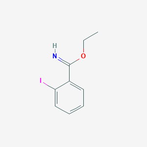 molecular formula C9H10INO B8611960 Ethyl 2-iodobenzimidate 
