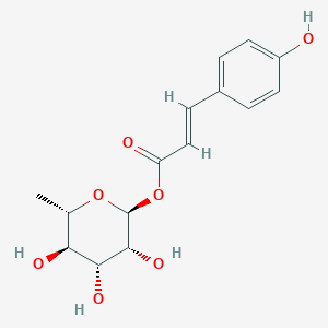 molecular formula C15H18O7 B008612 1-(4-Coumaroyl)alpha-rhamnopyranose CAS No. 102719-86-8