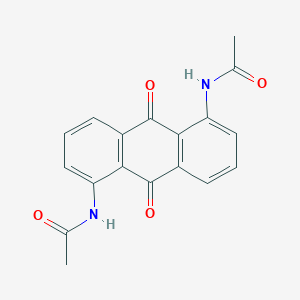molecular formula C18H14N2O4 B086120 Acetamide, N,N'-bis(9,10-dihydro-9,10-dioxo-1,5-anthracenediyl)bis- CAS No. 129-30-6
