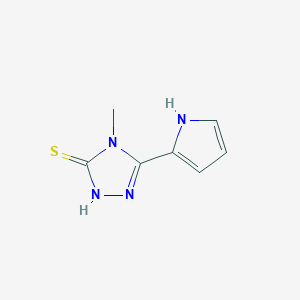 molecular formula C7H8N4S B8612093 4-methyl-5-(1H-pyrrol-2-yl)-4H-1,2,4-triazole-3-thiol 