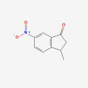 molecular formula C10H9NO3 B8612122 1-Indanone, 3-methyl-6-nitro CAS No. 66248-98-4