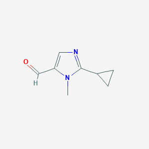 molecular formula C8H10N2O B8612204 2-cyclopropyl-3-methyl-3H-imidazole-4-carbaldehyde 