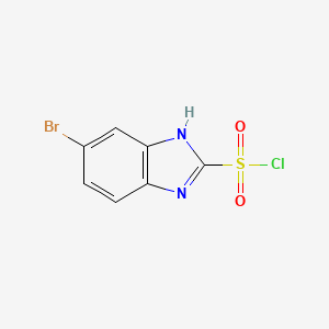 molecular formula C7H4BrClN2O2S B8612219 5-bromo-1H-benzo[d]imidazole-2-sulfonyl chloride 