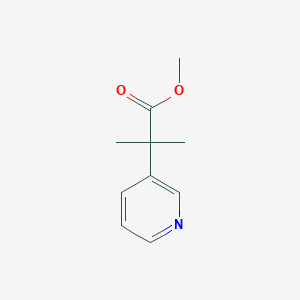 molecular formula C10H13NO2 B8612225 2-(3-Pyridinyl)isobutyric acid methyl ester 
