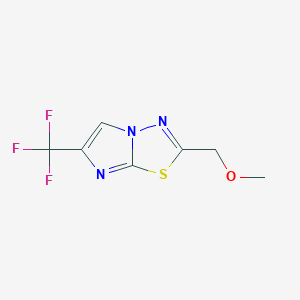 molecular formula C7H6F3N3OS B8612231 2-(Methoxymethyl)-6-(trifluoromethyl)imidazo[2,1-b][1,3,4]thiadiazole CAS No. 1294001-16-3