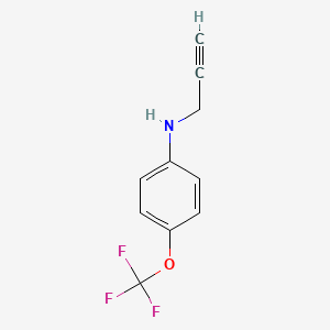 molecular formula C10H8F3NO B8612336 Benzenamine, N-2-propyn-1-yl-4-(trifluoromethoxy)- 