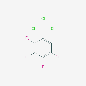 molecular formula C7HCl3F4 B8612362 1,2,3,4-Tetrafluoro-5-(trichloromethyl)benzene CAS No. 157766-28-4
