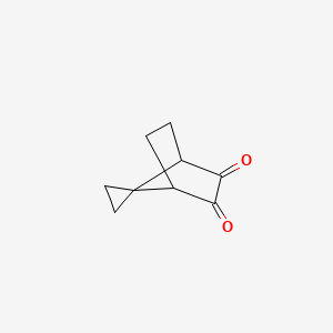 molecular formula C9H10O2 B8612364 Spiro[bicyclo[2.2.1]heptane-7,1'-cyclopropane]-2,3-dione CAS No. 94499-48-6
