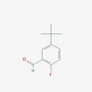 molecular formula C11H13FO B8612369 5-tert-Butyl-2-fluoro-benzaldehyde 