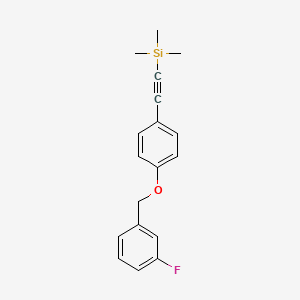 ({4-[(3-Fluorophenyl)methoxy]phenyl}ethynyl)(trimethyl)silane