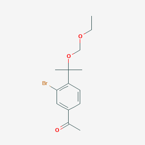 1-(3-Bromo-4-(2-(ethoxymethoxy)propan-2-yl)phenyl)ethanone