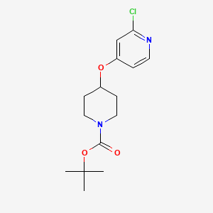 molecular formula C15H21ClN2O3 B8612443 Tert-butyl 4-(2-chloropyridin-4-yloxy)piperidine-1-carboxylate 