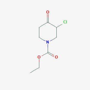 molecular formula C8H12ClNO3 B8612535 Ethyl3-chloro-4-oxopiperidine-1-carboxylate 