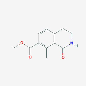 molecular formula C12H13NO3 B8612692 Methyl 8-methyl-1-oxo-1,2,3,4-tetrahydroisoquinoline-7-carboxylate 