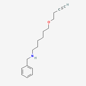 molecular formula C17H25NO B8612760 N-Benzyl-6-[(but-3-yn-1-yl)oxy]hexan-1-amine CAS No. 102295-04-5