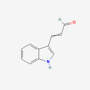 molecular formula C11H9NO B8613015 3-(1H-indol-3-yl)acrylaldehyde CAS No. 923293-03-2