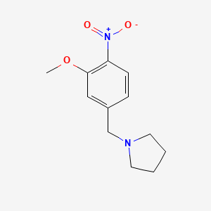 molecular formula C12H16N2O3 B8613078 1-(3-Methoxy-4-nitrobenzyl)pyrrolidine 