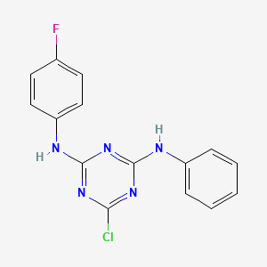 6-Chloro-N~2~-(4-fluorophenyl)-N~4~-phenyl-1,3,5-triazine-2,4-diamine