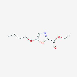 molecular formula C10H15NO4 B8613104 Ethyl 5-butoxy-1,3-oxazole-2-carboxylate 