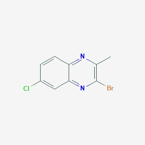 molecular formula C9H6BrClN2 B8613143 3-Bromo-6-chloro-2-methylquinoxaline 