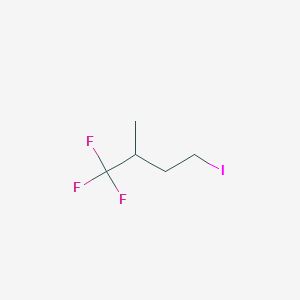 molecular formula C5H8F3I B8613154 4,4,4-Trifluoro-3-methyl-1-iodo-butane 
