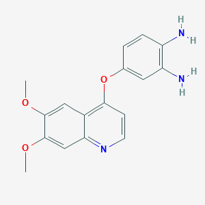 molecular formula C17H17N3O3 B8613159 4-(6,7-Dimethoxyquinolin-4-yloxy)-benzene-1,2-diamine 