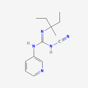 molecular formula C13H19N5 B8613163 Guanidine, N-cyano-N'-(1-ethyl-1-methylpropyl)-N''-3-pyridinyl- CAS No. 60559-95-7