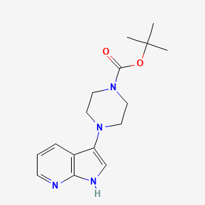 molecular formula C16H22N4O2 B8613173 Tert-butyl 4-(1H-pyrrolo[2,3-B]pyridin-3-YL)piperazine-1-carboxylate CAS No. 947498-92-2
